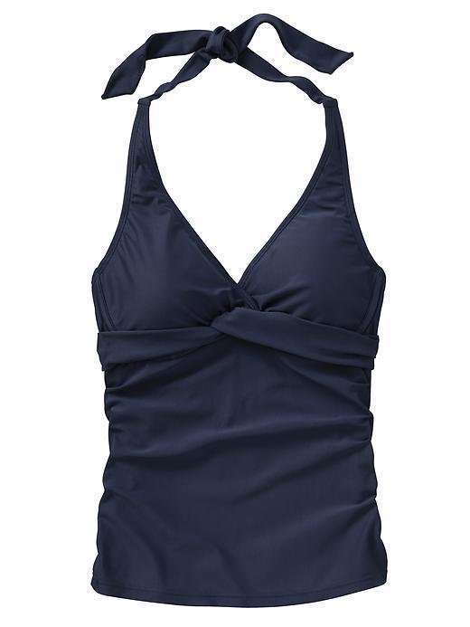 Athleta Womens Tara Halter Tankini Size 32d/dd Tall - Dress Blue