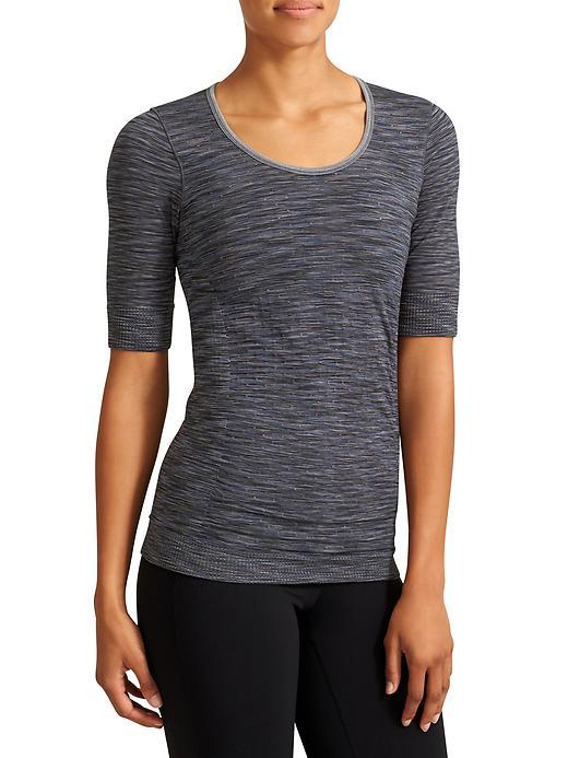 Athleta Womens Radiance Tee Space Dye Size L - Dark Grey Space Dye