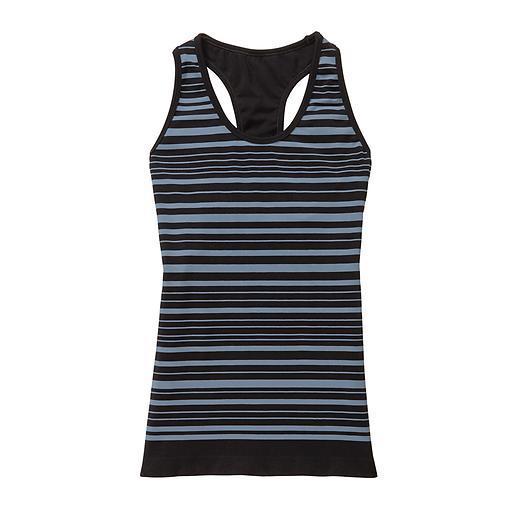 Athleta Neon Stripe Racerback Tank - Black/granite Grey Da