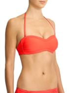 Athleta Womens Molded Bandeau Bikini Size L - Ember Orange