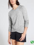 Athleta Womens Criss Cross Sweatshirt Size S Tall - Marl Grey Heather