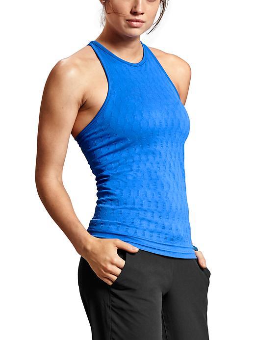 Athleta Womens Textured Renew Racerback Tank Size L - Bristol Blue