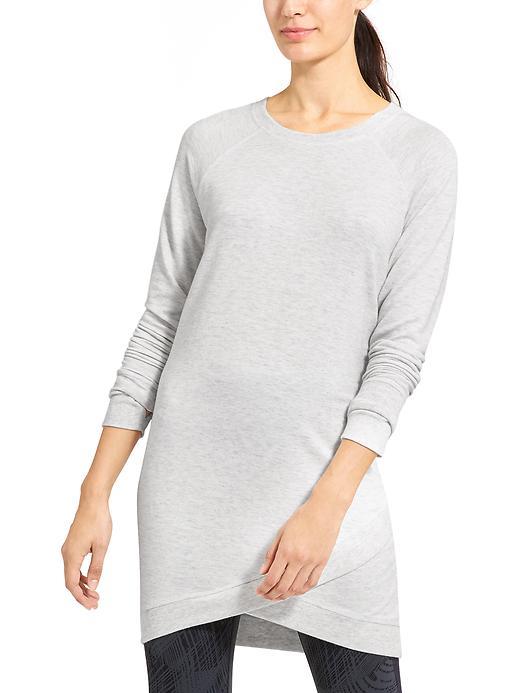 Athleta Womens Criss Cross Dress Size M Petite - Light Heather Grey