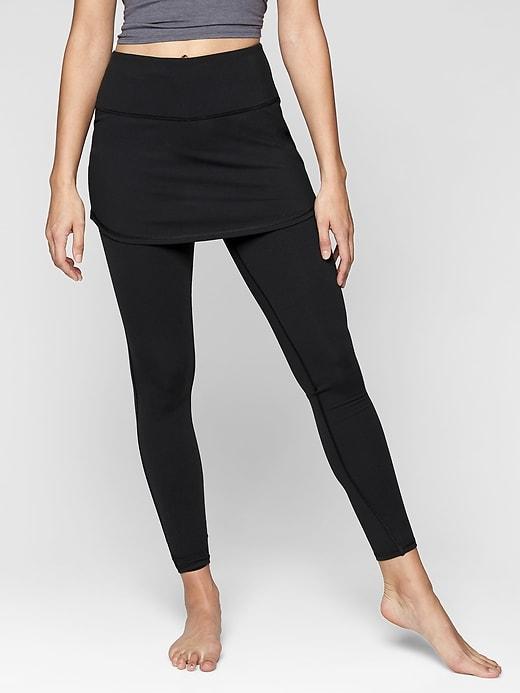 Athleta Womens High Rise Chaturanga 2 In 1 Tight Black Size L