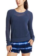 Athleta Womens Mesh Pullover Size L - Iron Blue