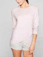 Athleta Womens Criss Cross Sweatshirt Soft Lilac Size Xl