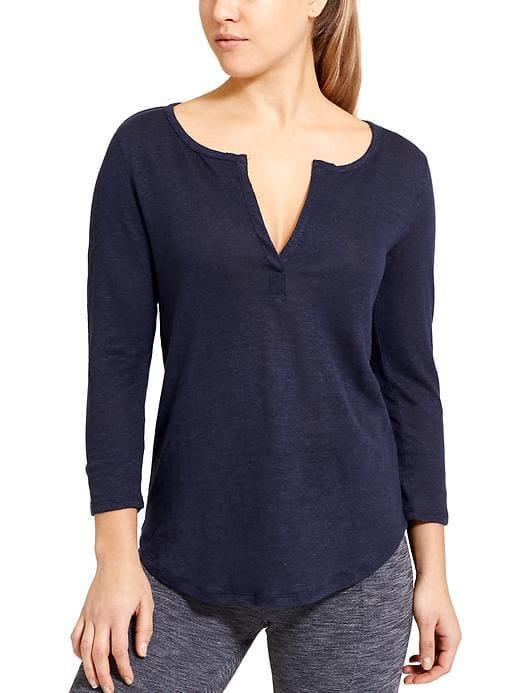 Athleta Womens Zephyr Top Navy Size M