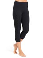 Athleta Womens High Rise Lace Chaturanga Capri Size L Tall - Black