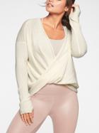 Athleta Womens Finale Wool Cashmere Convertible Sweater Dove Size S