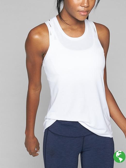 Athleta Womens Power Up Tank Size M Tall - Bright White