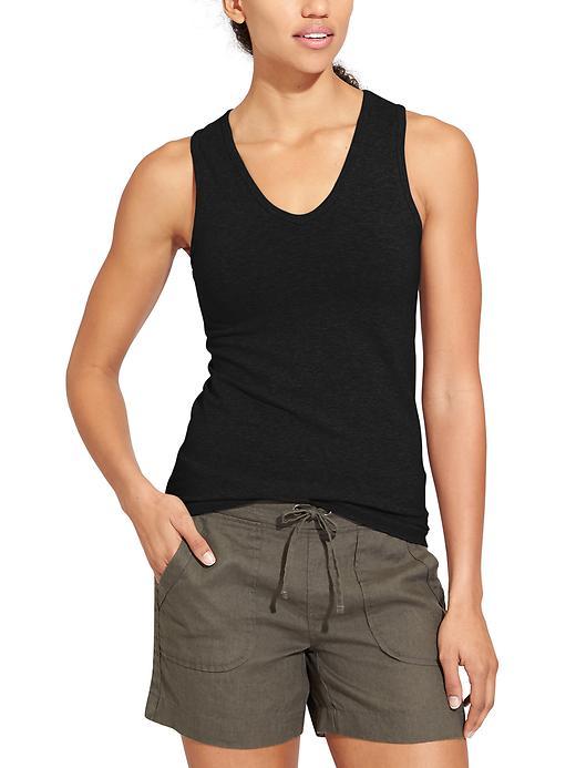 Athleta Womens Pure V Neck Tank Size L - Black