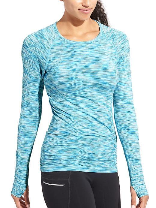 Athleta Womens Fastest Track Top Space Dye Size L - Morning Sky Space Dye