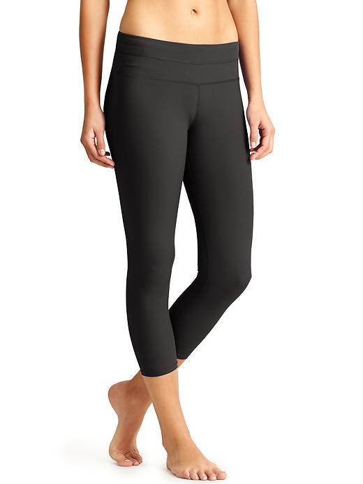 Athleta Womens Dobby Sonar Capri Size L Tall - Black