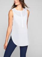Athleta Womens Long And Lean Popover Tank Bright White Size Xs