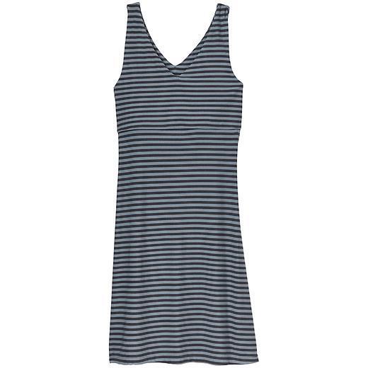 Athleta Stripe Santorini 2 Dress - Black/ Granite Grey