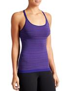 Athleta Womens Up-tempo Stripe Tank Size L - Sapphire/cosmic Orange