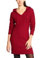 Athleta Womens Borealis Hoodie Sweater Dress Size L - Ruby Red
