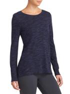 Athleta Womens Transcend Top Size L Tall - Navy Rain Touch