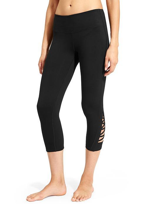 Athleta Womens Criss Cross Chaturanga Capri Size L Tall - Black