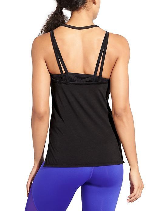 Athleta Womens Drishti Top Size Xl - Black/ White