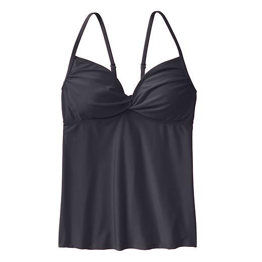 Athleta Knot Front Tankini - Asphalt