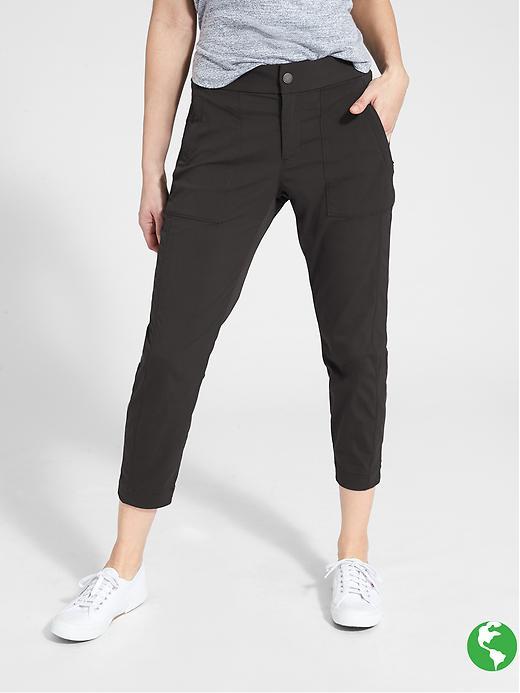 Athleta Womens Trekkie Crop Size 10 Tall - Black
