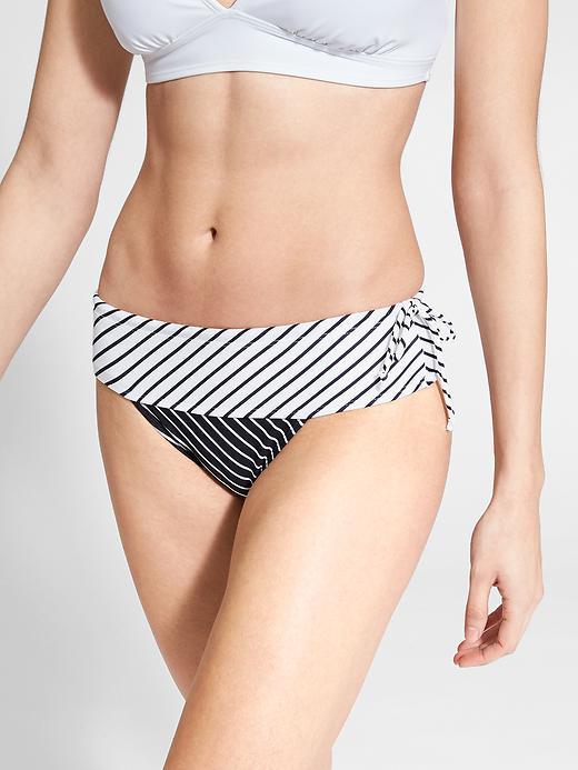 Athleta Womens Offshore Tie Bottom Size L - Black/white