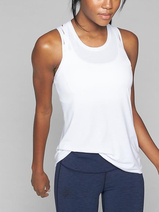 Athleta Womens Power Up Tank Size L Tall - Bright White