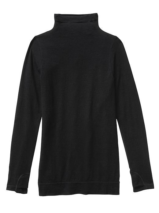 Athleta Womens Remarkawool Turtleneck Size L - Black