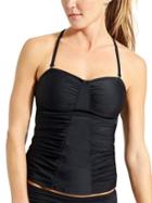 Athleta Womens Waterfall Bandeau Tankini Size 32b/c - Black