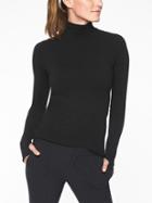 Athleta Womens Foresthill Turtleneck Black Size Xs