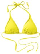 Athleta Womens Triangle String Bikini Size S - Aloha Yellow
