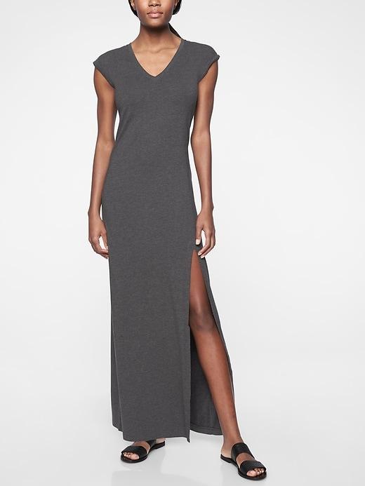 Athleta Womens Boardwalk Maxi Dress Charcoal Grey Heather Size Xxs