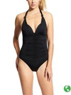 Athleta Womens Aqualuxe Halter One Piece Size L - Black