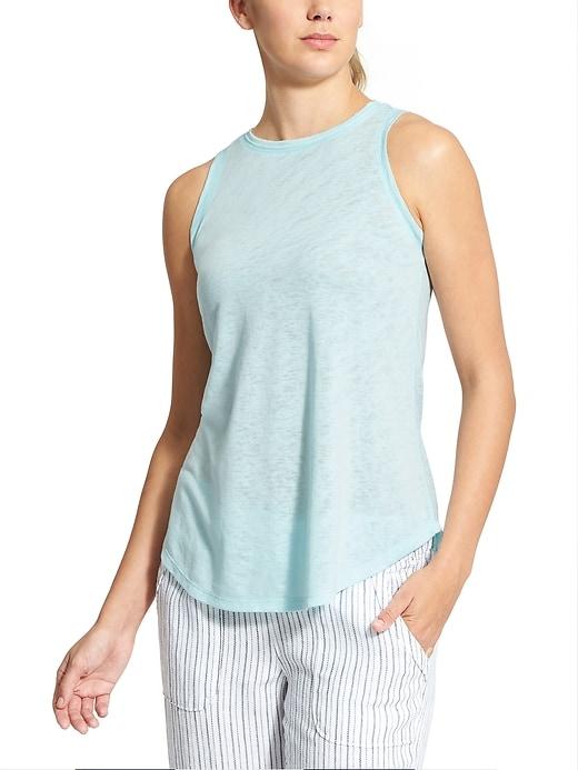 Athleta Womens Breezy Tank Blue Tint Size L