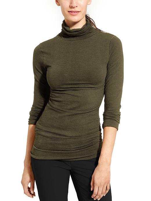 Athleta Womens Remarkawool Turtleneck Size M - Ancient Forest