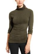 Athleta Womens Remarkawool Turtleneck Size M - Ancient Forest