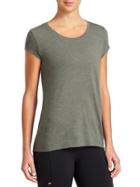 Athleta Womens Transcend Tee Size L Tall - Shadow Grey Rain Touch