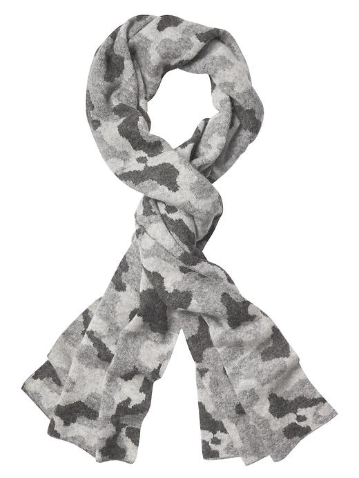 Athleta Womens Camo Jacquard Scarf Grey Camo Size One Size