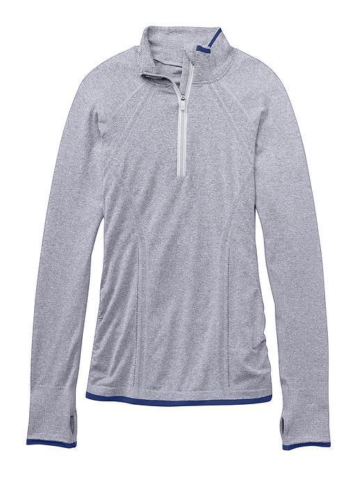 Athleta Womens Fastest Track Half Zip Size L - Sapphire Blue Heather