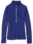 Athleta Womens Pop Space Dye Half Zip Size Xxs - Amalfi Blue