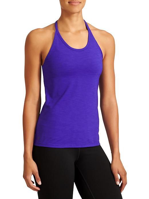 Athleta Womens Uppercut Tank Size L - Vibrant Cobalt/slate Grey Heather