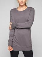 Athleta Womens Coaster Go-to Sweatshirt Size L Petite - Silver Bells