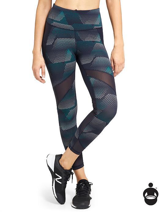 Athleta Womens Kinetic Stealth Mesh 7/8 Tight Size S Tall - Constellation Blue