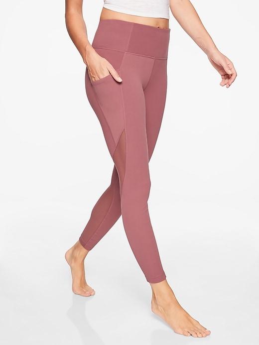 Athleta Womens Salutation Pocket Tight Crushed Berry Size L