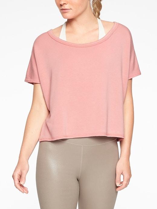 Athleta Womens Unwind Crop Sweatshirt Pixie Size Xs