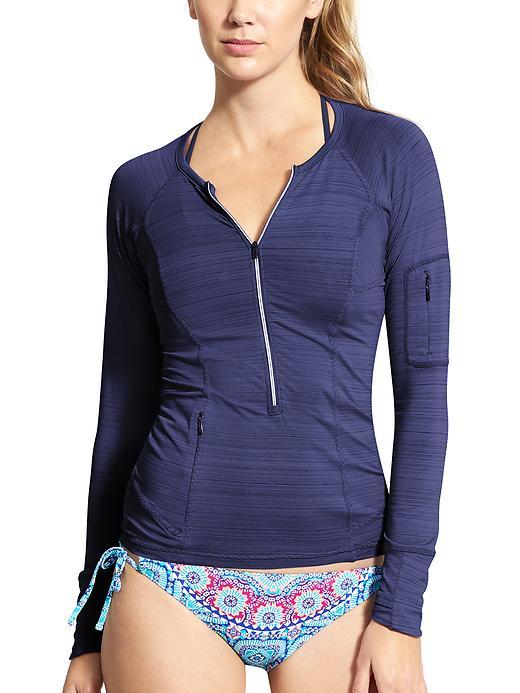 Athleta Womens Pacifica Upf Top 3.0 Size L Tall - Dress Blue
