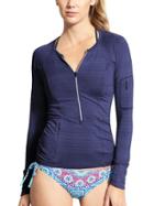 Athleta Womens Pacifica Upf Top 3.0 Size L Tall - Dress Blue