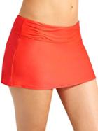 Athleta Womens Shirred Band Swim Skirt 2 Size L - New Coral