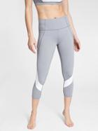 Athleta Womens Colorblock Mesh Salutation Capri Size S - Cobblestone Grey Heather